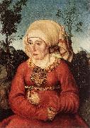 CRANACH, Lucas the Elder Portrait of Frau Reuss dgg oil